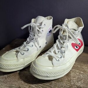 Converse X Comme Des Garcons Play Chuck High Tops Sz.8